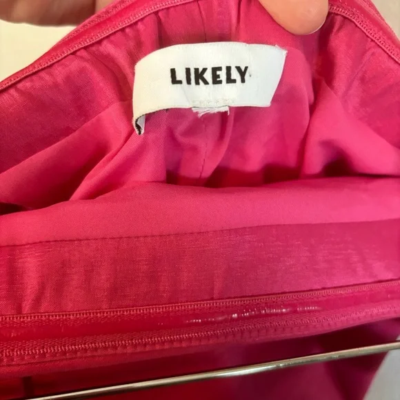 LIKELY Merino Fuchsia Pink Sleeveless Bow Top XS - Picture 4 of 6